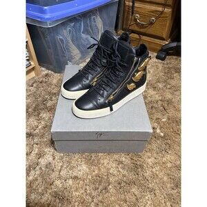 Giuseppe Zanotti Golden Wing Hightop Sneakers Black Mens 10.5 EU 44